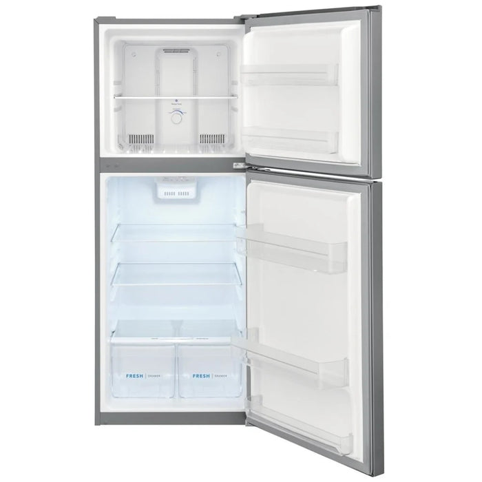 Frigidaire FFET1222UV Top Freezer Refrigerator, 24 inch Width, 11.6 cu. ft. Capacity, Stainless Steel 