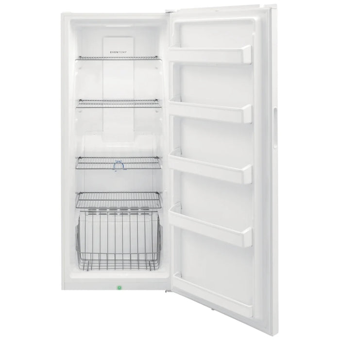 Frigidaire FFFU13F2VW Upright Freezer, 13 cu. ft. Capacity, Frost Free, Reversible Door, Interior Light (Freezer), White colour Garage Ready