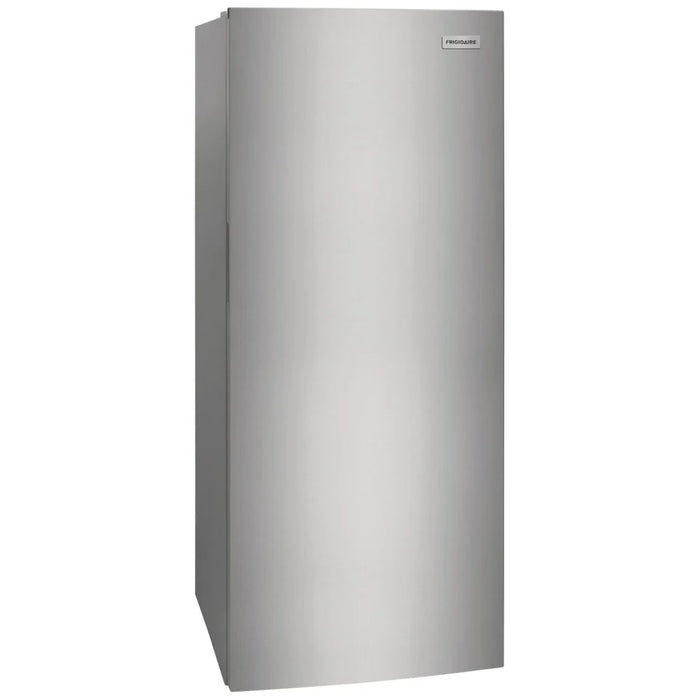 Frigidaire FFFU16F2VV Upright Freezer, 16 cu. ft. Capacity, Automatic, Reversible Door, Interior Light (Freezer), Stainless Steel colour Garage Ready, Frost Free