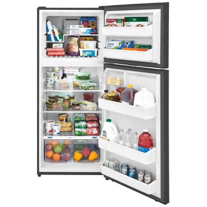 Frigidaire FFHT1822UV Top Freezer Refrigerator, 28 inch Width, ENERGY STAR Certified, 17.6 cu. ft. Capacity, Optional Ice Maker (Special Order), Stainless Steel colour