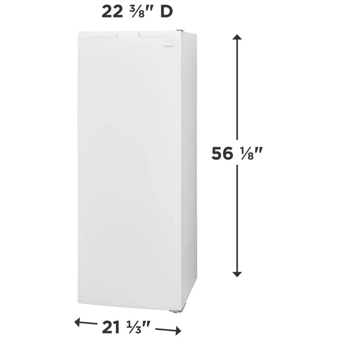 Frigidaire FFUE0726AW Upright Freezer, 22 inch Width, 7 cu. ft. Capacity, Manual, ENERGY STAR Certified, White colour