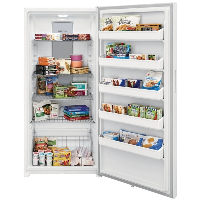 Frigidaire FFUE2022AW Upright Freezer, ENERGY STAR Certified, 20 cu. ft. Capacity, Automatic, Reversible Door, White colour