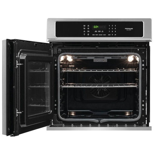 Frigidaire Gallery FGEW276SPF Single Wall Oven, 27 inch Exterior Width, Convection, Self Clean, 3.8 cu. ft. Capacity, Temperature Probe, Stainless Steel colour True European Convection