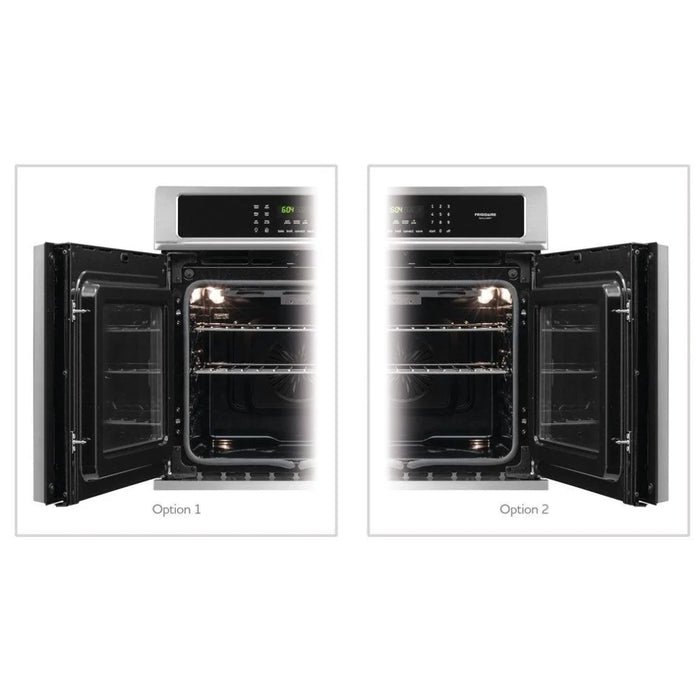 Frigidaire Gallery FGEW276SPF Single Wall Oven, 27 inch Exterior Width, Convection, Self Clean, 3.8 cu. ft. Capacity, Temperature Probe, Stainless Steel colour True European Convection