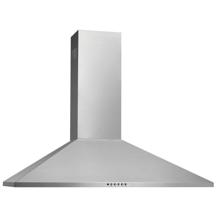 Frigidaire FHWC3655LS Range Hood, 36 inch Exterior Width, Chimney, Wall Mounted, 400 CFM, Accepts Both, Halogen , Dishwasher Safe Filters, 3, Stainless Steel colour Blower Included