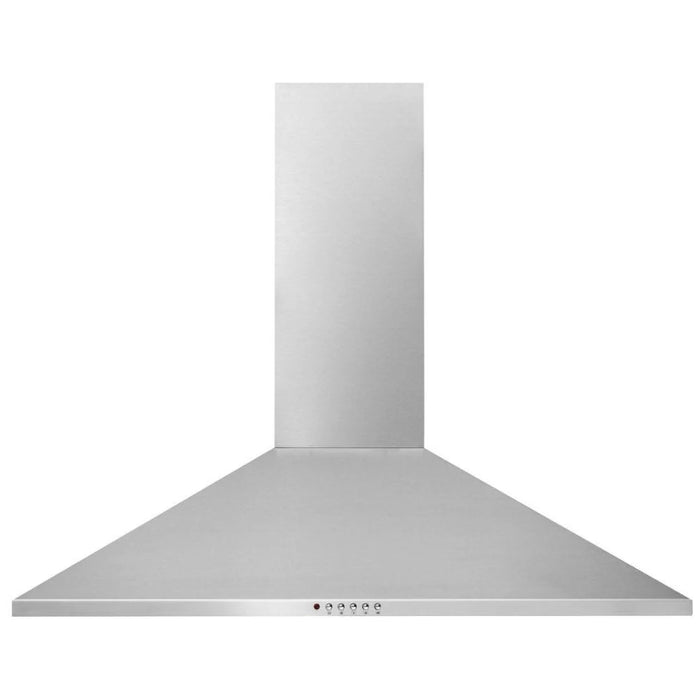 Frigidaire FHWC3655LS Range Hood, 36 inch Exterior Width, Chimney, Wall Mounted, 400 CFM, Accepts Both, Halogen , Dishwasher Safe Filters, 3, Stainless Steel colour Blower Included
