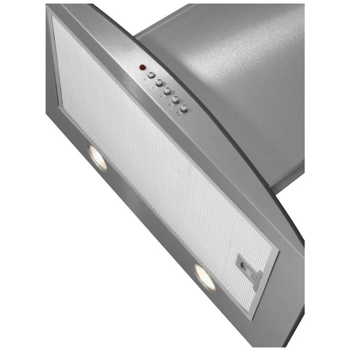 Frigidaire FHWC3660LS Range Hood, 36 inch Exterior Width, Chimney, Wall Mounted, 400 CFM, Accepts Both, Halogen , Dishwasher Safe Filters, 3, Stainless Steel colour Blower Included