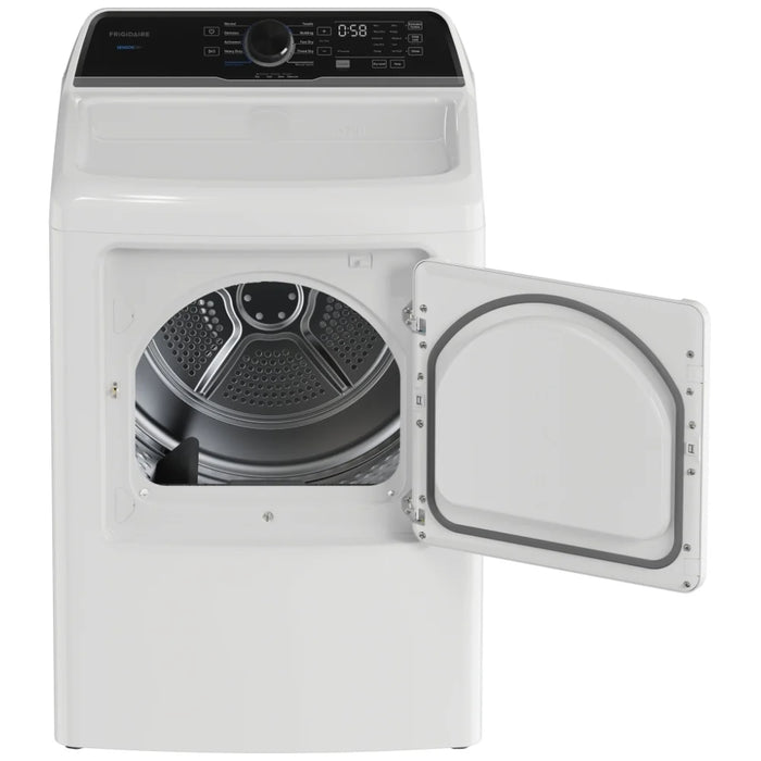 Frigidaire FLVE752CBW Electric Dryer, 7 cu. ft. Dryer Capacity, 4 Temperature Settings, Steel Drum, White colour