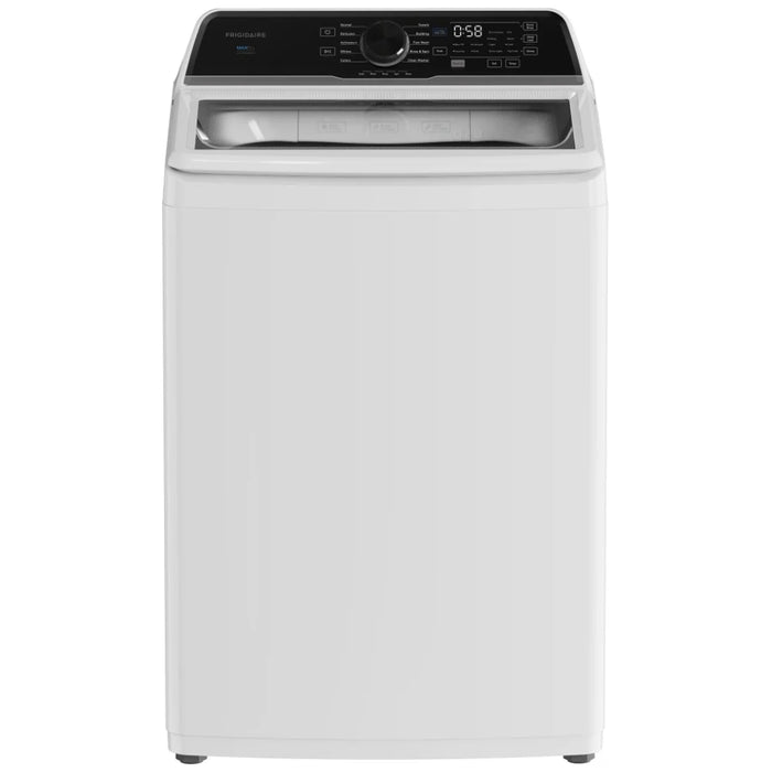 Frigidaire FLVW7523BW Top Load Washer, ENERGY STAR Certified, 5.1 cu. ft. Washer Capacity, 10 Wash Cycles, 5 Temperature Settings, 710 RPM Washer Spin Speed, Agitator, White colour No Delay Start Function