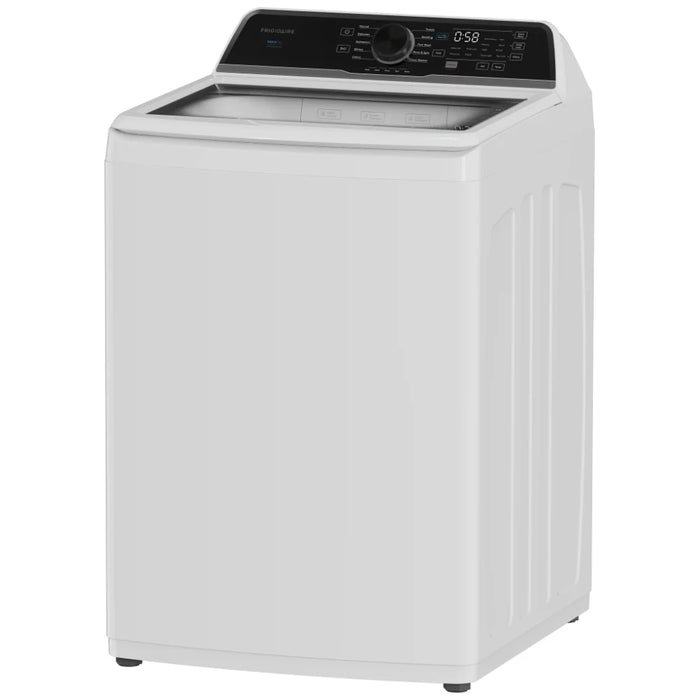 Frigidaire FLVW7523BW Top Load Washer, ENERGY STAR Certified, 5.1 cu. ft. Washer Capacity, 10 Wash Cycles, 5 Temperature Settings, 710 RPM Washer Spin Speed, Agitator, White colour No Delay Start Function