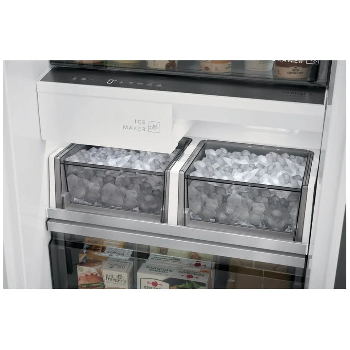 Frigidaire Professional Fpfu19f8wf Upright Freezer, 33 Inch Width, 18.6 Cu. Ft. Capacity, Frost Free, Reversible Door, Interior Light (freezer), Ice Maker, Stainless Steel