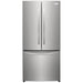 Frigidaire French Door Refrigerator in Brushed Steel, ENERGY STAR Certified, Counter Depth, 31 inches Width, 17.6 cu. ft. Capacity.