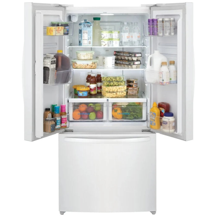 Frigidaire FRFG1723AW French Door Refrigerator, 32 inch Width, 17.6 cu. ft. Capacity, Counter Depth, Ice Dispenser (Freezer Located)