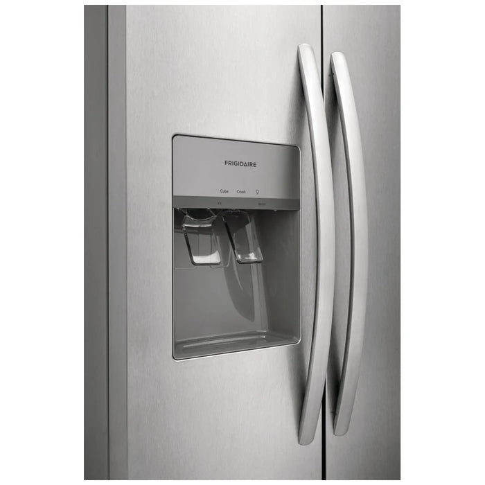 Frigidaire Frss2323as Side by Side Refrigerator in Stainless Steel with 22.2 Cu. Ft. Capacity, 33 Inch Width.