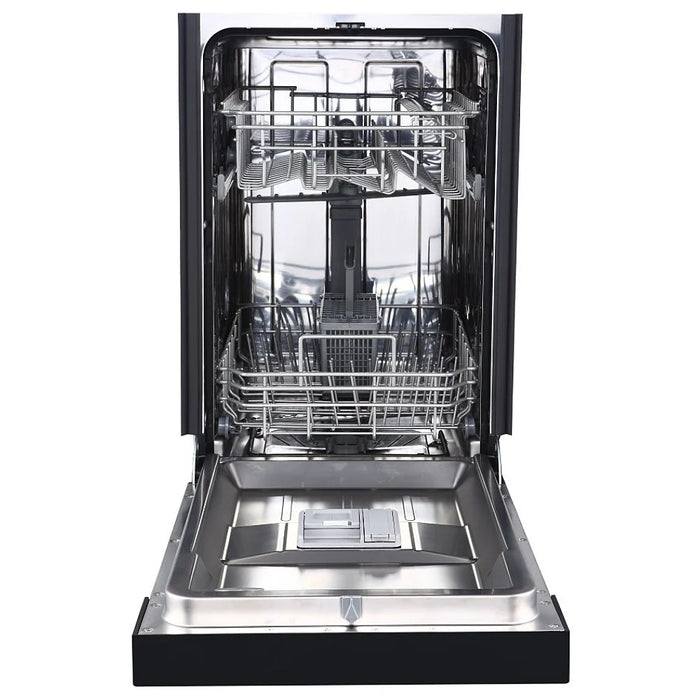 GE GBF180SSMSS Dishwasher, 18 inch Exterior Width, 52 dB Decibel Level, Full Console, Stainless Steel (Interior), 6 Wash Cycles, 8 Capacity (Place Settings), Stainless Steel colour