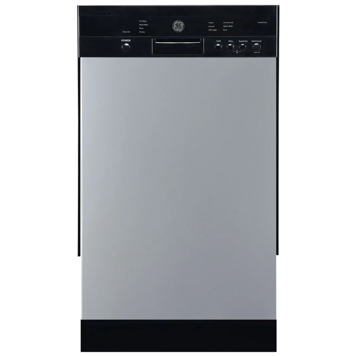 GE GBF180SSMSS Dishwasher, 18 inch Exterior Width, 52 dB Decibel Level, Full Console, Stainless Steel (Interior), 6 Wash Cycles, 8 Capacity (Place Settings), Stainless Steel colour