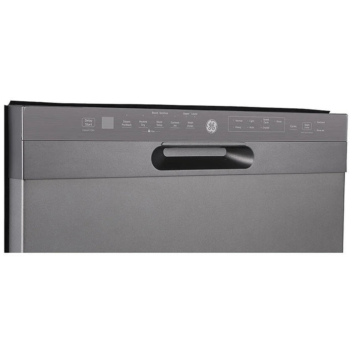 GE GBF655SMPES Dishwasher, 24 inch Exterior Width, 48 dB Decibel Level, Full Console, Stainless Steel (Interior), Hard Food Disposal, Slate colour