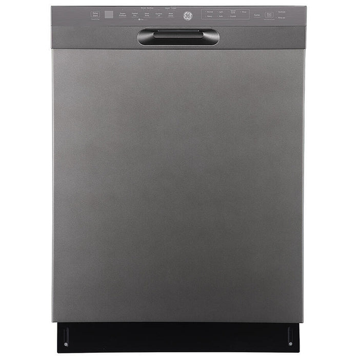GE GBF655SMPES Dishwasher, 24 inch Exterior Width, 48 dB Decibel Level, Full Console, Stainless Steel (Interior), Hard Food Disposal, Slate colour