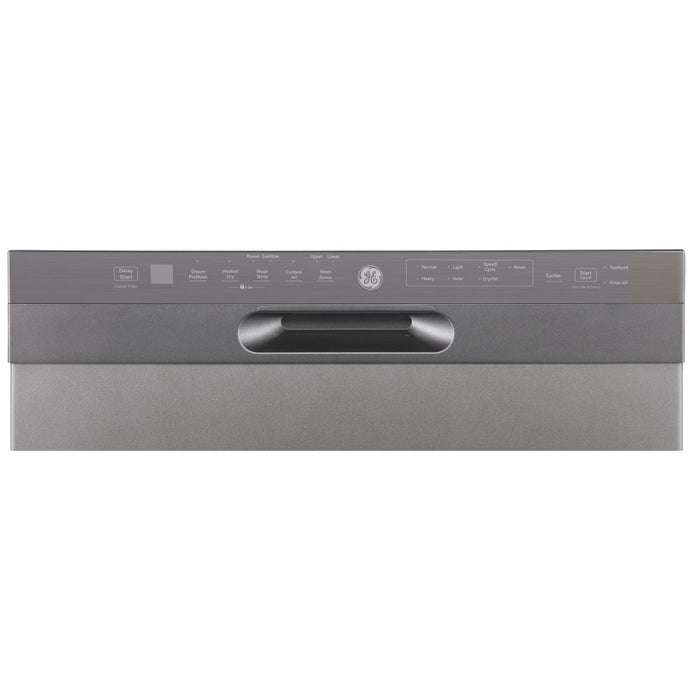 GE GBF655SMPES Dishwasher, 24 inch Exterior Width, 48 dB Decibel Level, Full Console, Stainless Steel (Interior), Hard Food Disposal, Slate colour