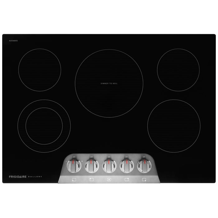 Frigidaire Gallery GCCE3070BD Electric Cooktop, 30 inch Exterior Width, 5 Burners