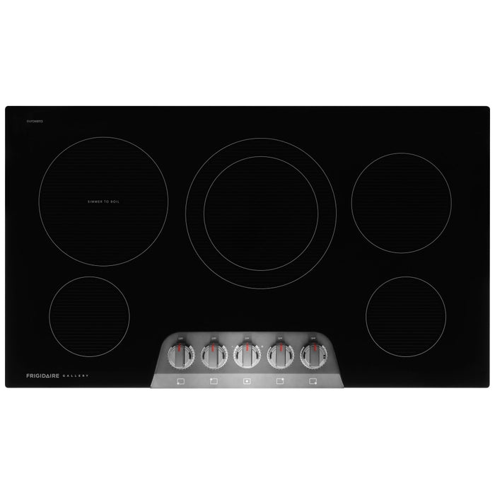 Frigidaire Gallery GCCE3670BD Electric Cooktop, 36 inch Exterior Width, 5 Burners