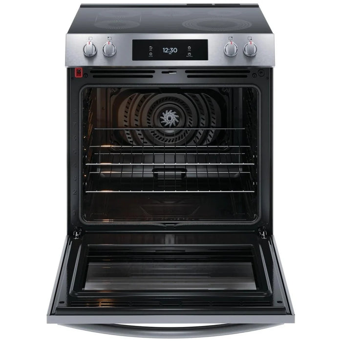 Frigidaire Gallery GCFE306CBF Electric Range, 6.2 cu. ft. Capacity, 30 inch Exterior Width, Convection, 5 Burners