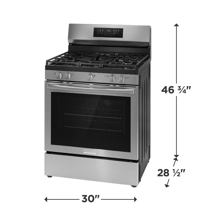 GCRG3059BF Frigidaire Gallery 30'' Rear Control Gas Range with Total Convection