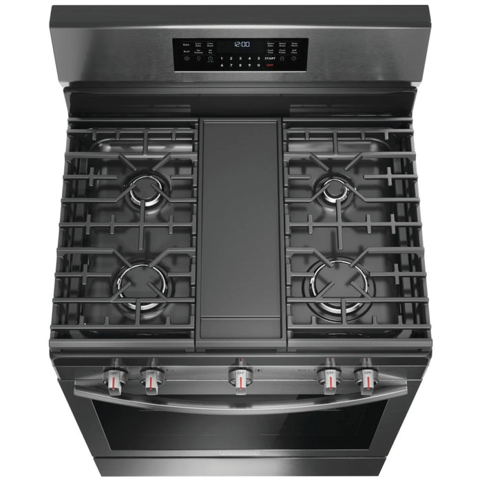Frigidaire Gallery GCRG3060BD Gas Range, 5.1 cu. ft. Capacity, 30 inch Exterior Width, Self Clean, True Convection, 5 Burners