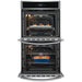 Frigidaire Gallery GCWD2767AF Double Wall Oven, 27 inch Exterior Width, Convection, Self Clean, 7.6 cu. ft. Capacity, Temperature Probe, Stainless Steel colour True European Convection, Air Fry, Steam Cooking, Telescopic Gliding Extension Rack
