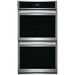 Frigidaire Gallery GCWD2767AF Double Wall Oven, 27 inch Exterior Width, Convection, Self Clean, 7.6 cu. ft. Capacity, Temperature Probe, Stainless Steel colour True European Convection, Air Fry, Steam Cooking, Telescopic Gliding Extension Rack
