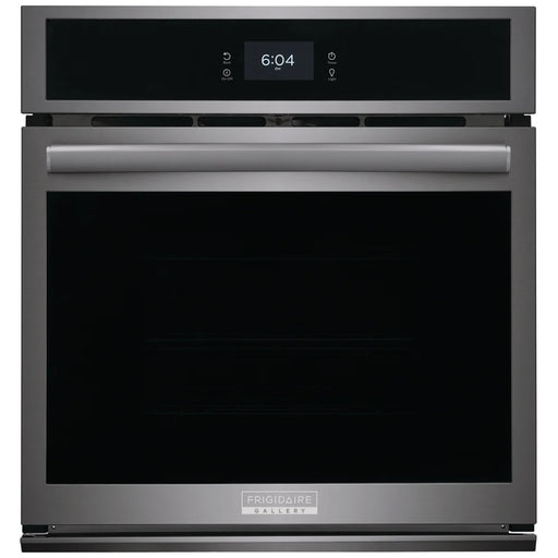 Frigidaire Gallery GCWS2767AD Single Wall Oven, 27 inch Exterior Width, Convection, Self Clean, 3.8 cu. ft. Capacity, Temperature Probe, Black Stainless Steel colour True European Convection, Air Fry
