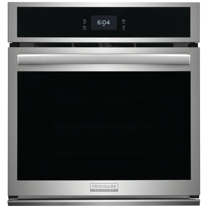 Frigidaire Gallery GCWS2767AF Single Wall Oven, 27 inch Exterior Width, Convection, Self Clean, 3.8 cu. ft. Capacity, Temperature Probe, Stainless Steel colour True European Convection,Air Fry, Steam Cooking, Telescopic Gliding Extension Rack
