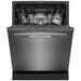 Frigidaire Gallery 24 inches Black Stainless Steel Dishwasher with 8 Wash Cycles and Hard Food Disposal.