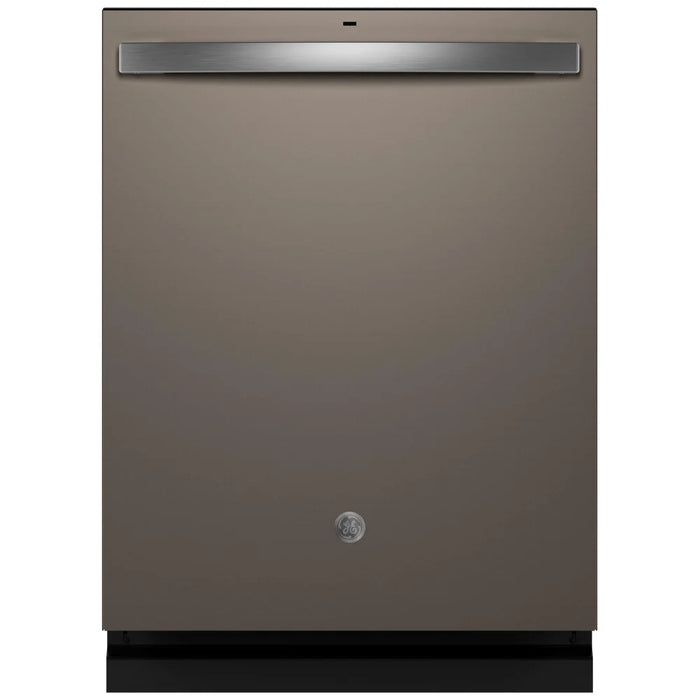 GE GDT670SMVES Dishwasher, 24 inch Exterior Width, 45 dB Decibel Level, Stainless Steel (Interior), 5 Wash Cycles, 16 Capacity (Place Settings), Hard Food Disposal, Wifi Enabled, Slate colour 4 Bottle Wash Jets; Hard Food Disposer