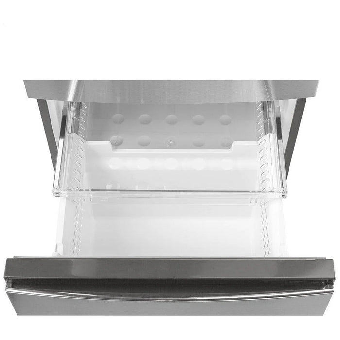 GE GLE12HSPSS Bottom Freezer Refrigerator, 24 inch Width, ENERGY STAR Certified, Counter Depth, Optional Ice Maker (Special Order), 11.9 cu. ft. Capacity, Stainless Steel colour