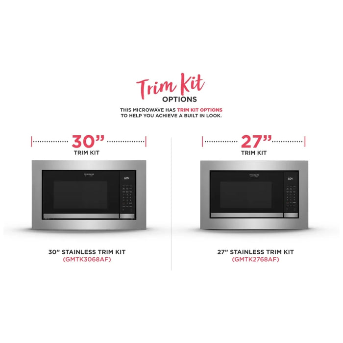 Frigidaire Gallery GMBS3068BF Built In Microwave, 2.2 cu. ft. Capacity, 1100W Watts, 30 inch