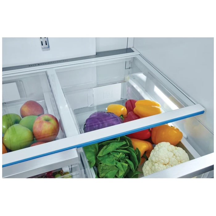 Frigidaire Gallery French Door Refrigerator, Stainless Steel, Energy Star Certified, Counter Depth, 23.3 Cu. Ft. Capacity.