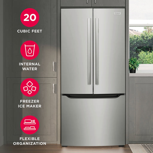 Image of Frigidaire Gallery 20.0 Cu. Ft. Standard-depth French Door Refrigerator GRQC2255BF.