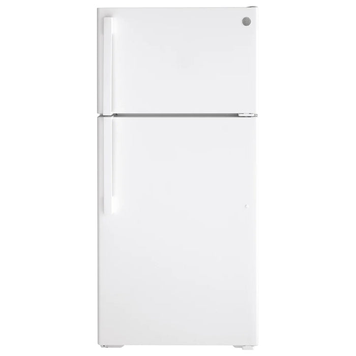 GE GTE16DTNRWW Top Freezer Refrigerator, 28 inch Width, ENERGY STAR Certified, 15.6 cu. ft. Capacity, Optional Ice Maker (Special Order), White colour