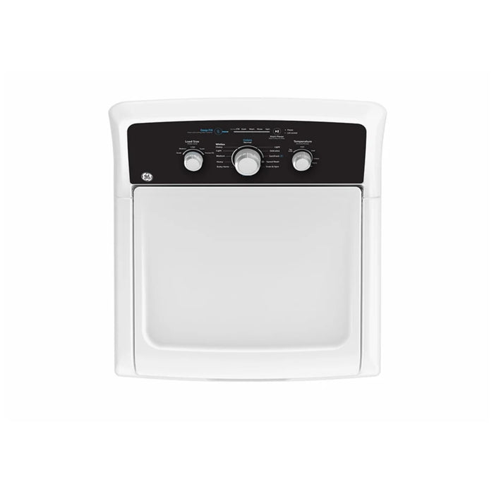 GE GTW334BMRWS Top Load Washer, 4.4 cu. ft. Washer Capacity, 12 Wash Cycles, 6 Temperature Settings, 800 RPM Washer Spin Speed, Agitator, White colour