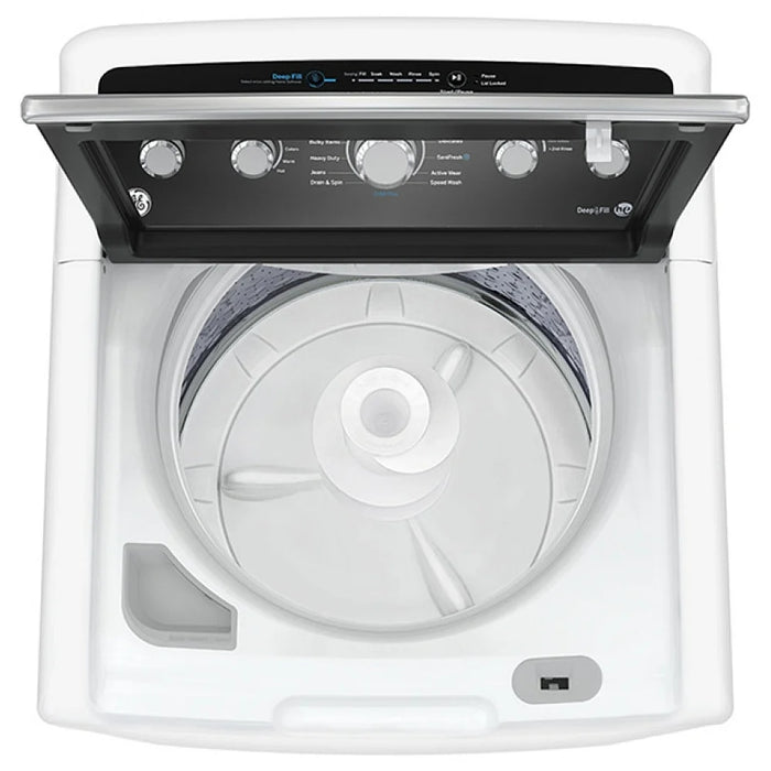 GE GTW491BMRWS Top Load Washer, 4.9 cu. ft. Washer Capacity, 13 Wash Cycles, 6 Temperature Settings, 800 RPM Washer Spin Speed, Agitator, White colour