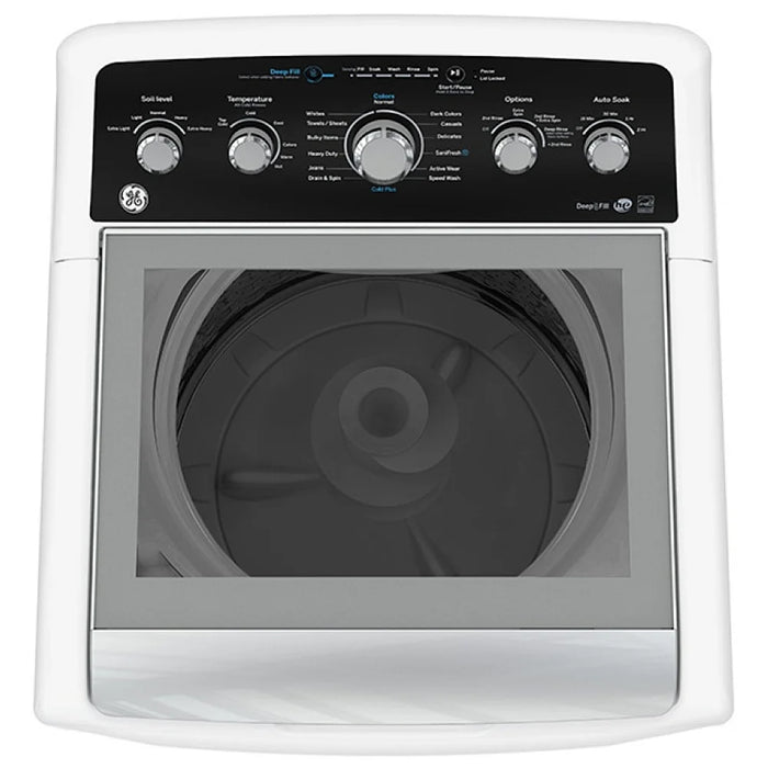 GE GTW491BMRWS Top Load Washer, 4.9 cu. ft. Washer Capacity, 13 Wash Cycles, 6 Temperature Settings, 800 RPM Washer Spin Speed, Agitator, White colour