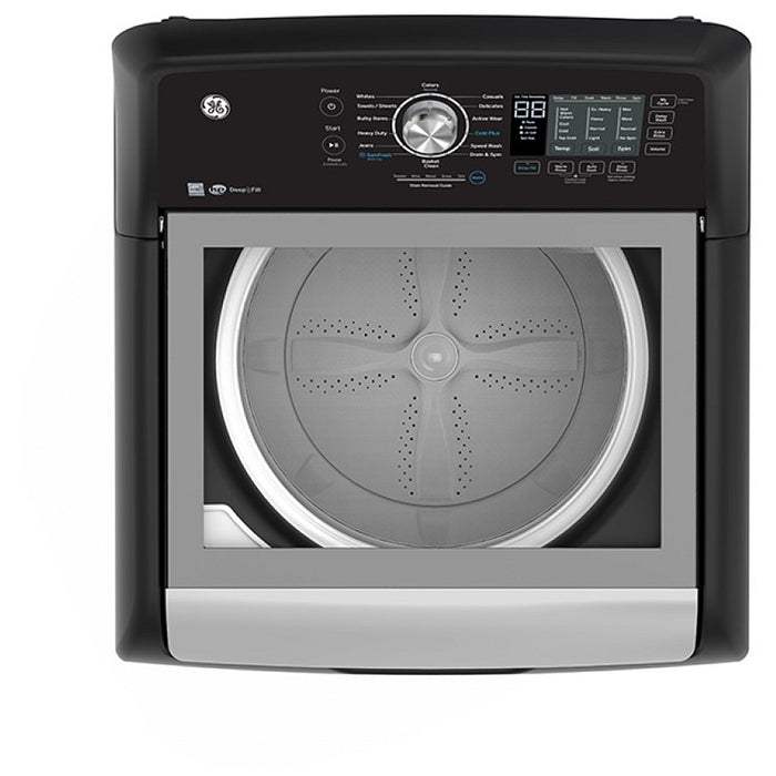 GE GTW681BMRDG Top Load Washer, ENERGY STAR Certified, 5.3 cu. ft. Washer Capacity, 14 Wash Cycles, 6 Temperature Settings, 800 RPM Washer Spin Speed, Impeller, Diamond Grey colour