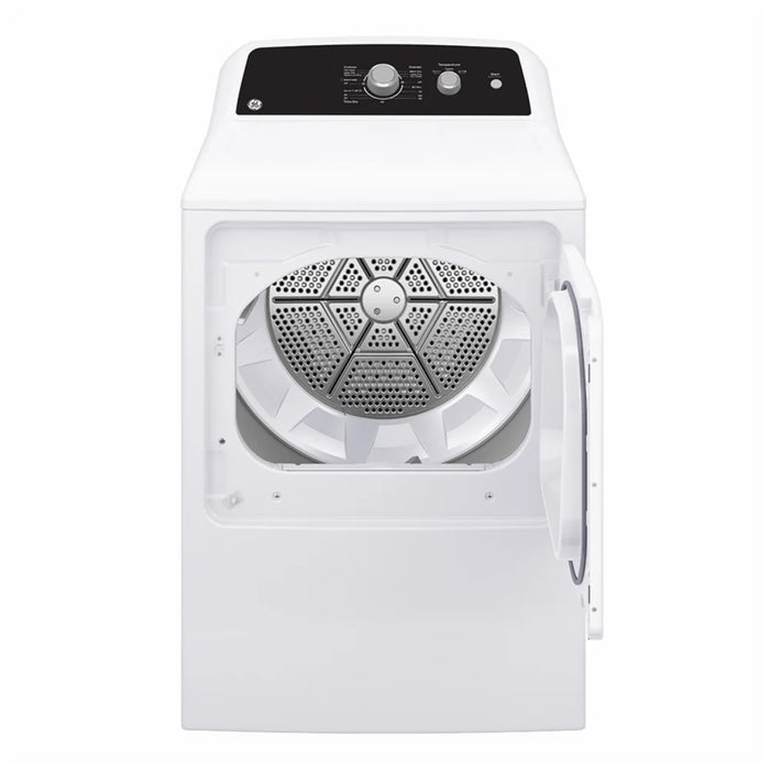 GE GTX34EBMRWS Electric Dryer, 6.2 cu. ft. Dryer Capacity, White colour