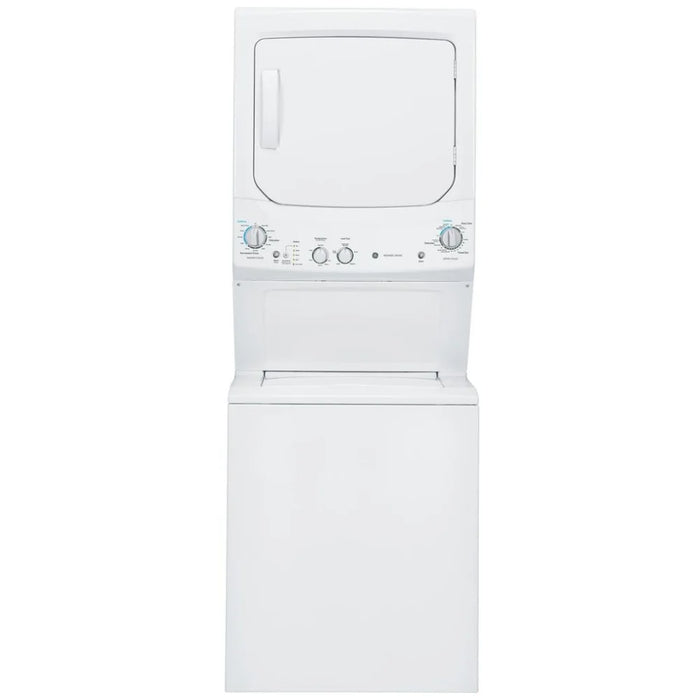 GE GUD27GSSMWW Laundry Center Gas Dryer, 4.4 cu. ft. Washer Capacity, 5.9 cu. ft. Dryer Capacity, 9 Wash Cycles, 800 RPM Washer Spin Speed, White colour Power Source: Gas
