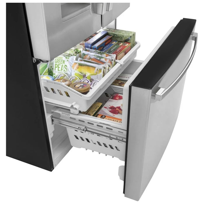 GE GYE21JYMFS Counter Depth French Door Refrigerator, 36 inch Width, ENERGY STAR Certified, 20.6 cu. ft. Capacity, Counter Depth, Water Dispenser (Exterior), Ice Dispenser (Thru Door), Stainless Steel colour