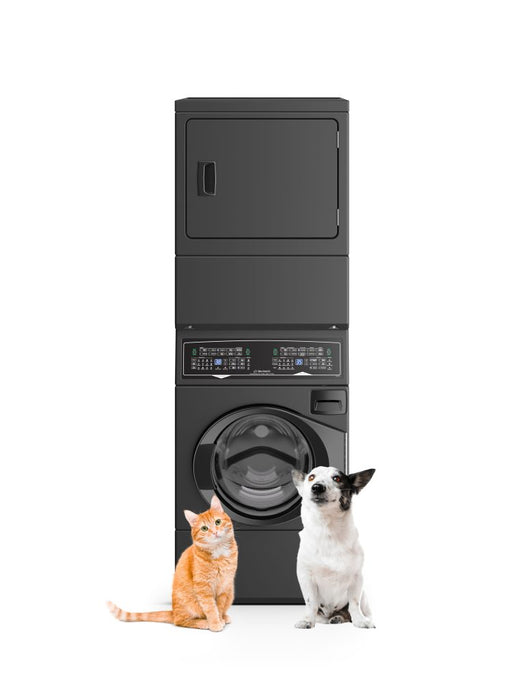 HUEBSCH STACKED LAUNDRY SF7108BE 3.5 CUFT WASHER/ 7 CUFT ELECTRIC DRYER