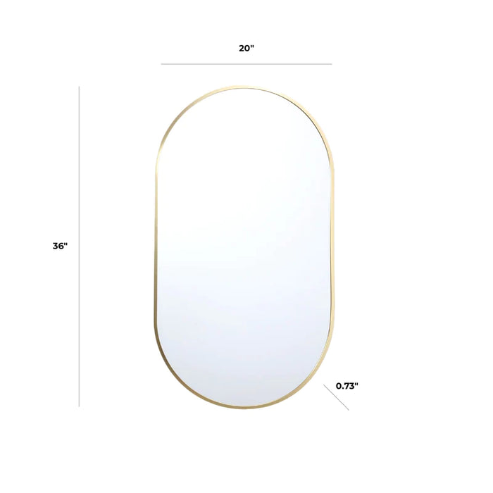 Modern Home Gold Mirror, 20x36" - JF1153-GLD-2036