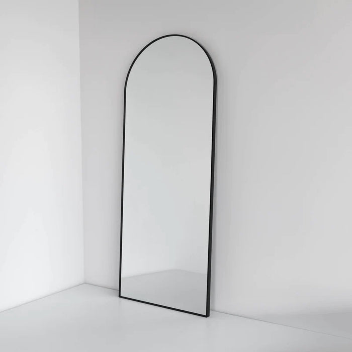 Emerson Arched Black Metal Mirror, 24x60" - JF1268-BLACK-2460