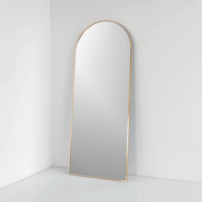 Emerson Arched Gold Metal Mirror, 24x60 inches, ideal for home decor - Jf1268-gold-2460decor.